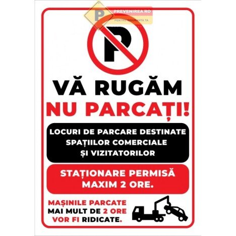 Indicatoare pentru loc de parcare